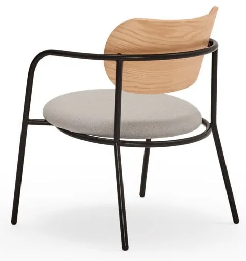 Сив трапезен стол в дъбов декор Eclipse - Teulat