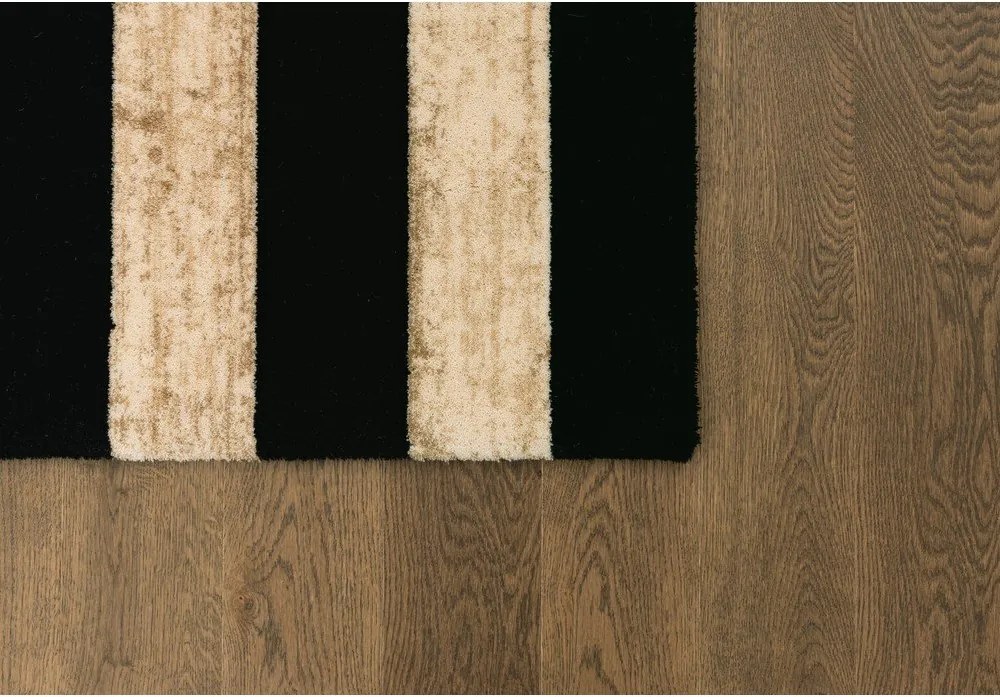 Черно-бежов вълнен килим 200x300 cm Agnus Art Deco II – Agnella