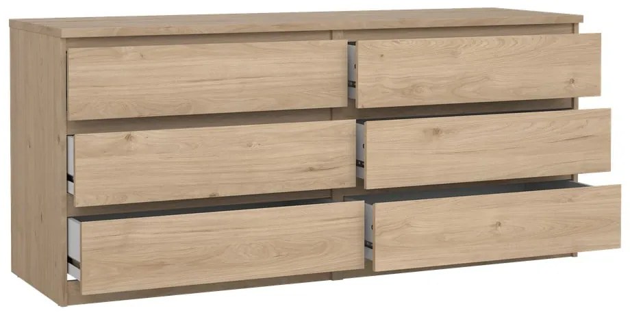 Скрин от дъбов декор в естествен цвят 154x70x50 cm Naia – Tvilum