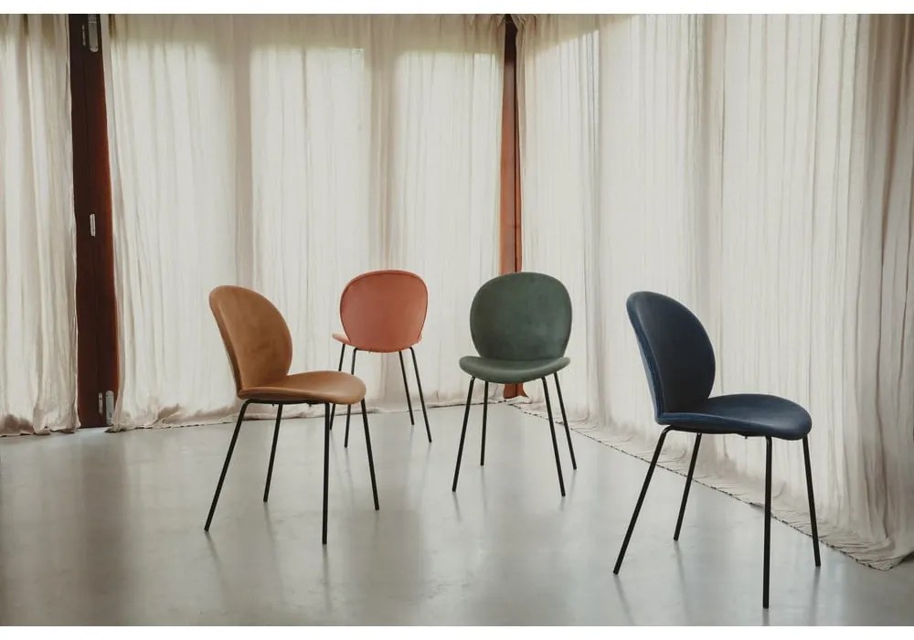 Жълти трапезни столове в цвят охра в комплект от 2 броя Bonnet - Zuiver