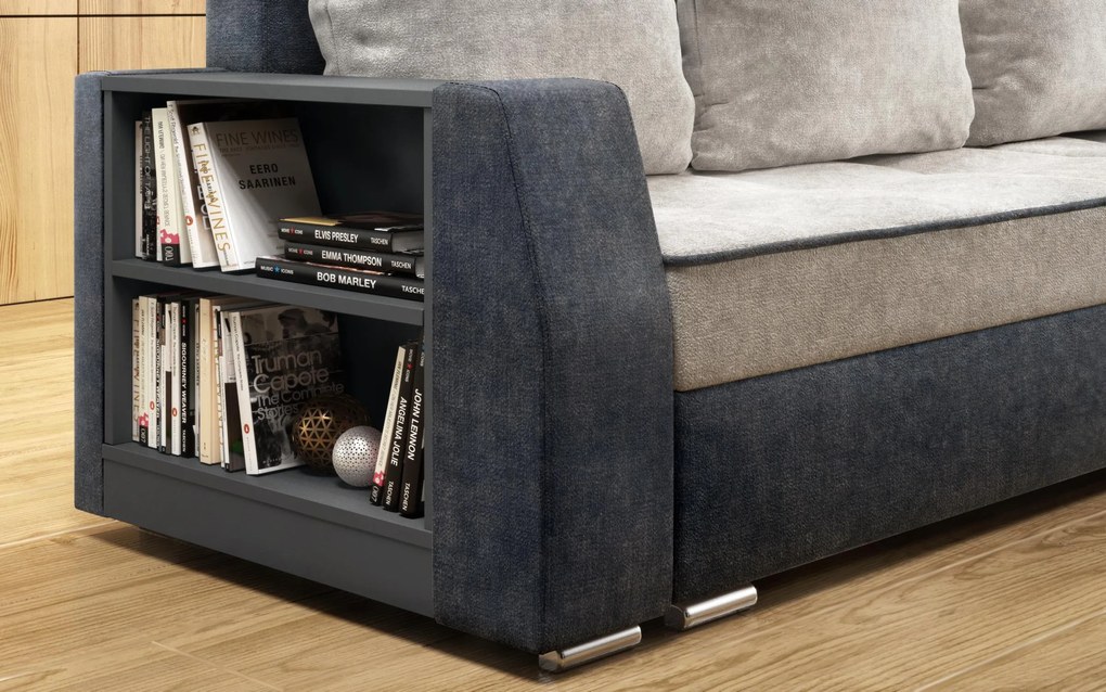 Разтегателен диван Наваро + подлакътник мини етажерка