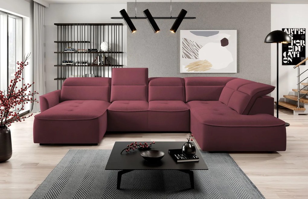 Ъглов диван Morello XL-Magenta-Right