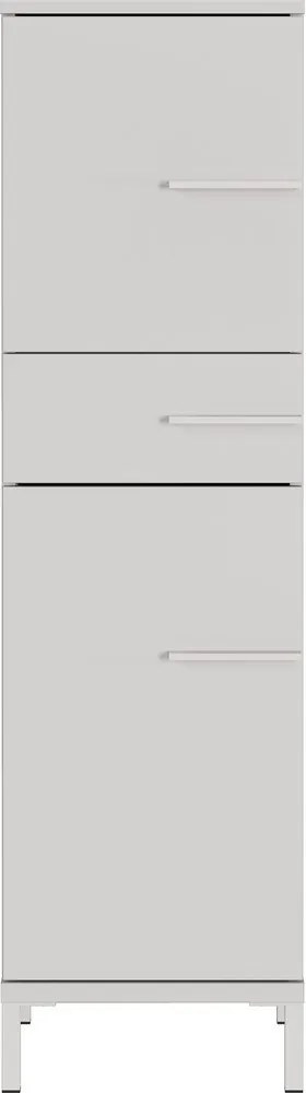 Кремав матов висок/тесен шкаф за баня 34x123 cm Laurino – Germania