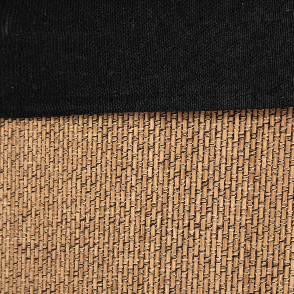 Кош за пране 5five, Ъглов, Бамбук и черен плат, 48 l