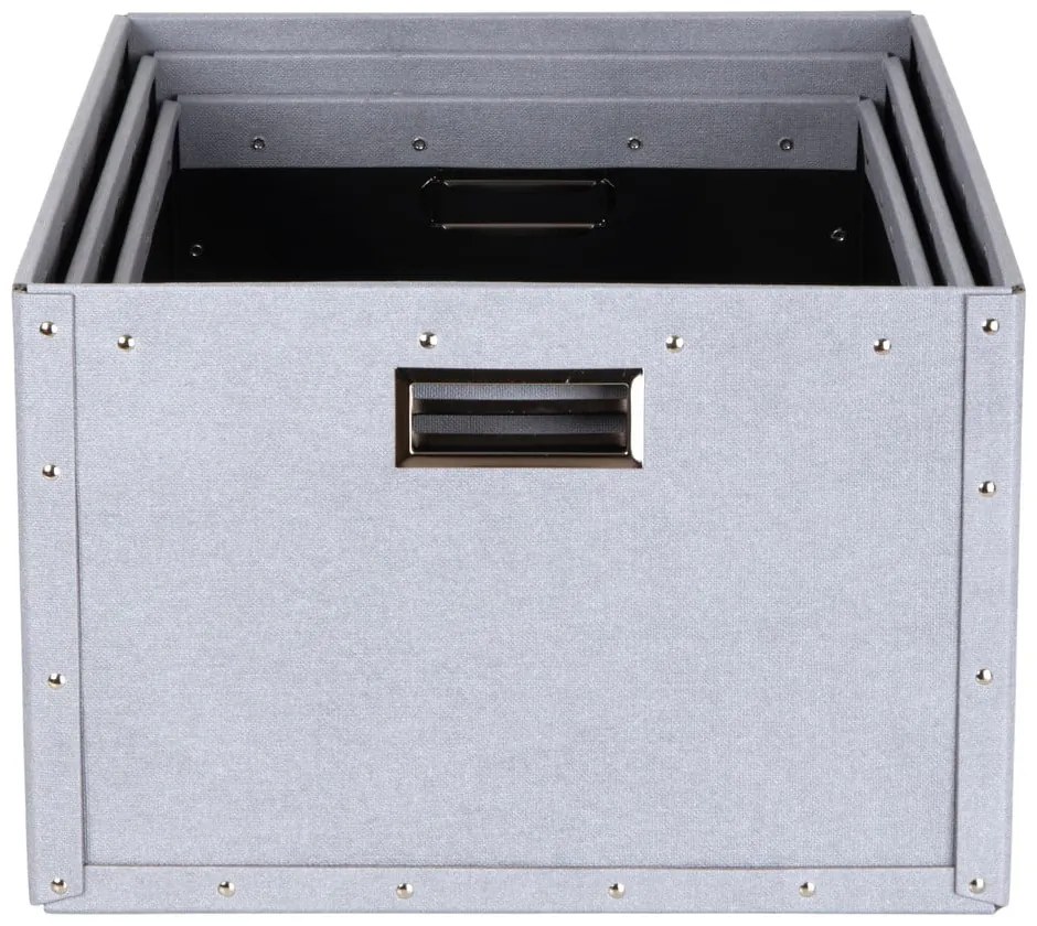 Светлосиви картонени кутии за съхранение в комплект от 3 броя Ture - Bigso Box of Sweden