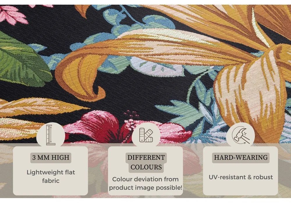 Черен външен килим 80x165 cm Flair – Hanse Home