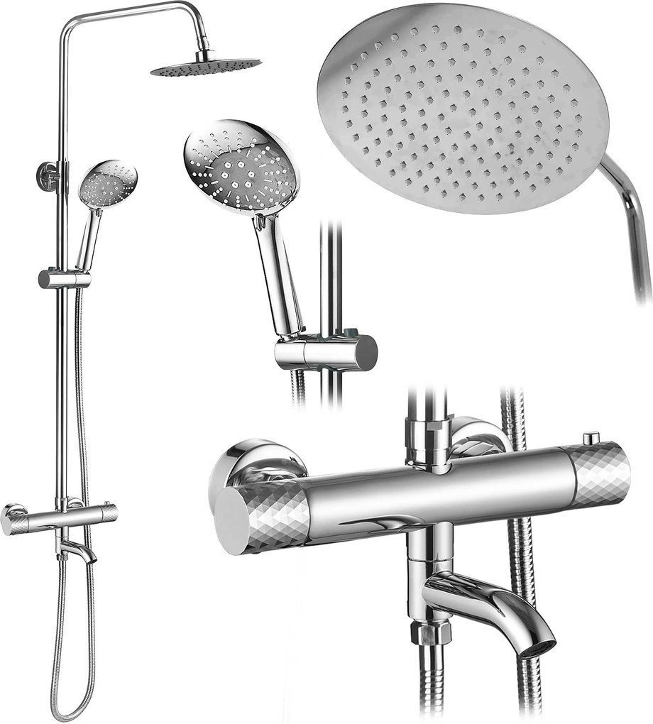 Душ система с Термостат Rea Lungo Diamond chrome