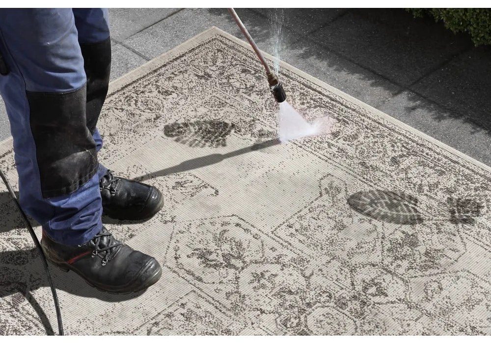 Сив и кремав килим на открито , 80 x 150 cm Borbon - NORTHRUGS