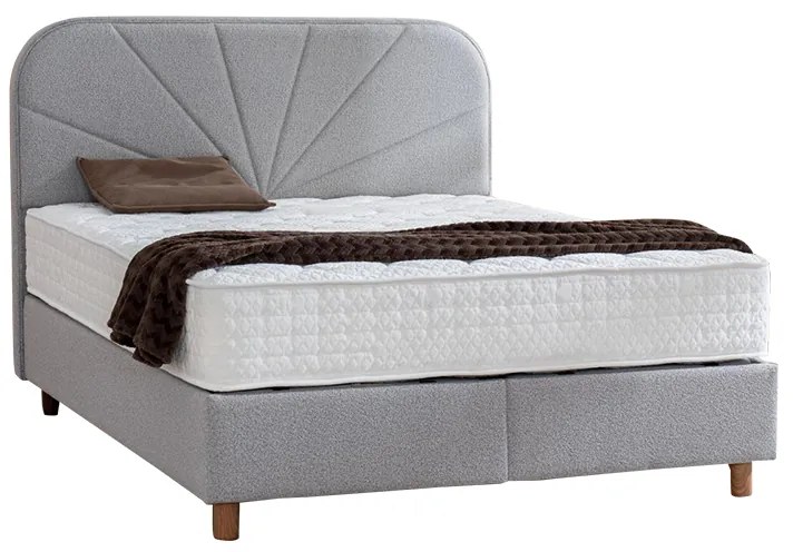 Тапицирана спалня с матрак DELUX PREMIUM 160 x 200 - сив
