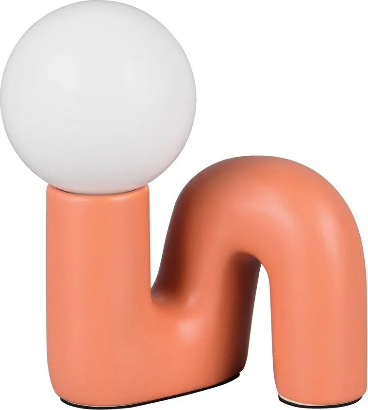Оранжева керамична настолна лампа (височина 21,5 cm) Quinn – Reality
