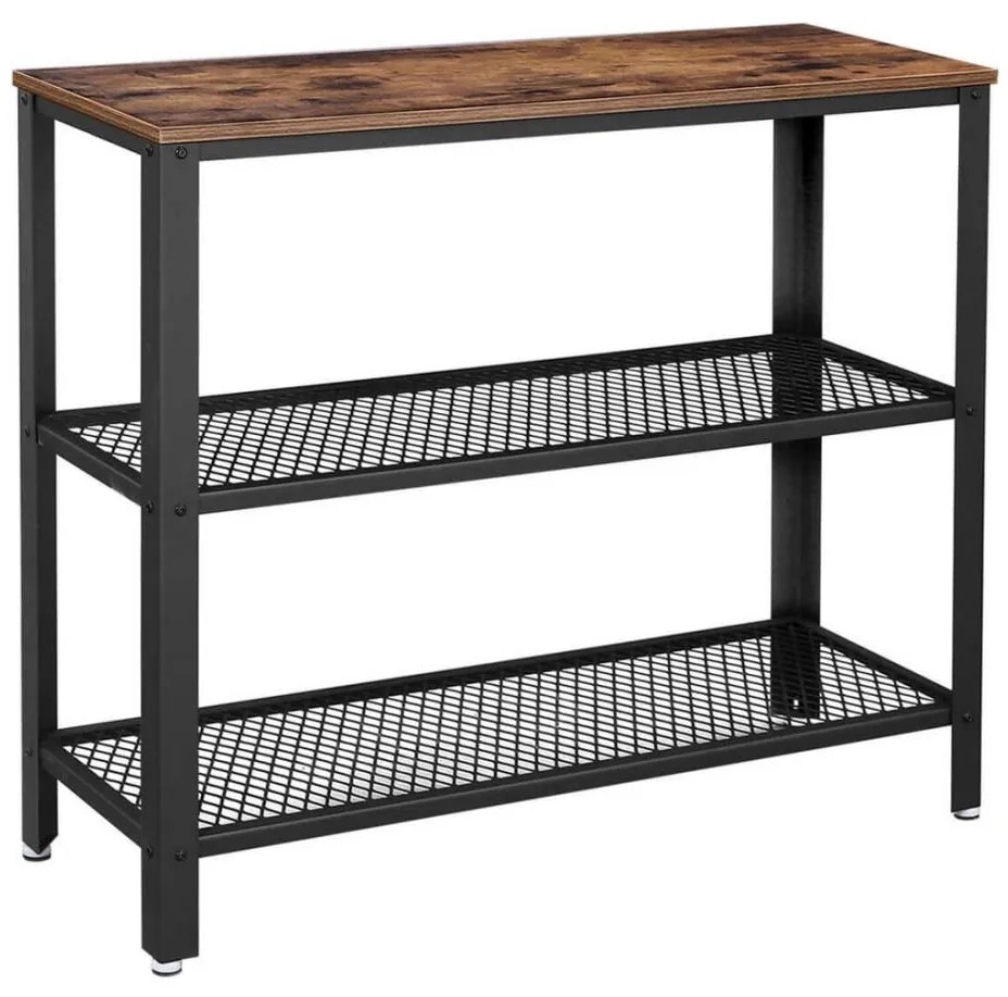 Странична масичка LUVOR кафява/черна