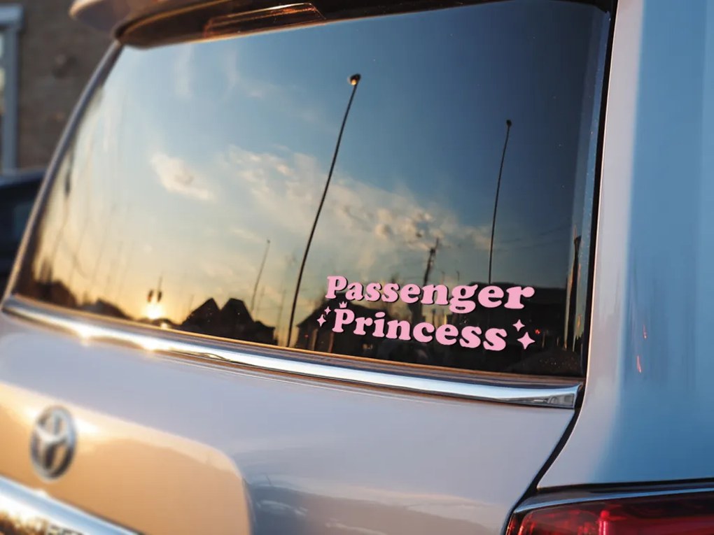 Стикер за огледало S40 – Passenger princess 39x12