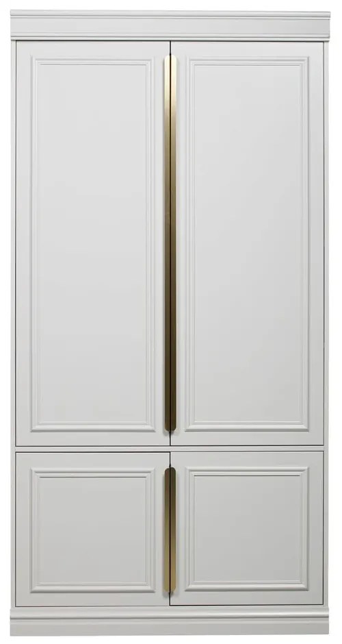 Светлосив гардероб от масивен бор 110x215x44 cm Organize – WOOOD