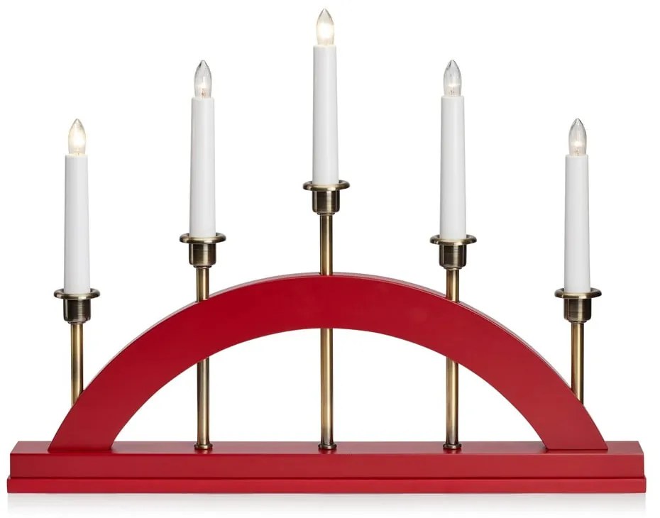 Червена коледна светлинна украса Bridge – Markslöjd