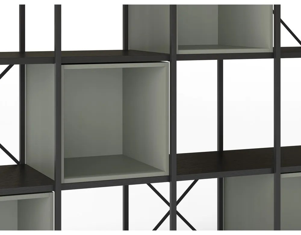 Зелено-черна библиотека 140x179 cm Anya – Marckeric