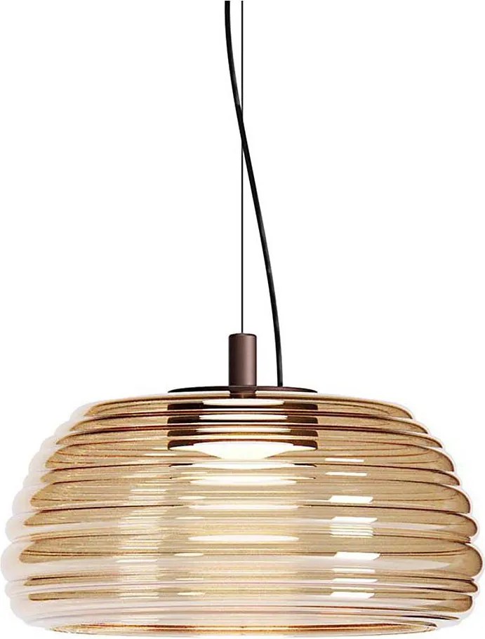 Redo 01-4542 - Висящ LED полилей на кабел ONDULA с възможност за димиране, LED/16W/230V, бежов/димчат