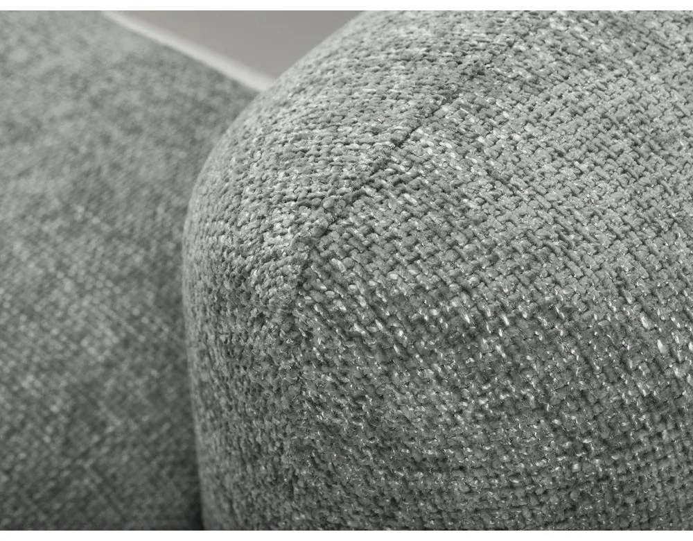 Сив шенилов разтегателен ъглов диван с място за съхранение (ляв ъгъл) Mele – Makamii