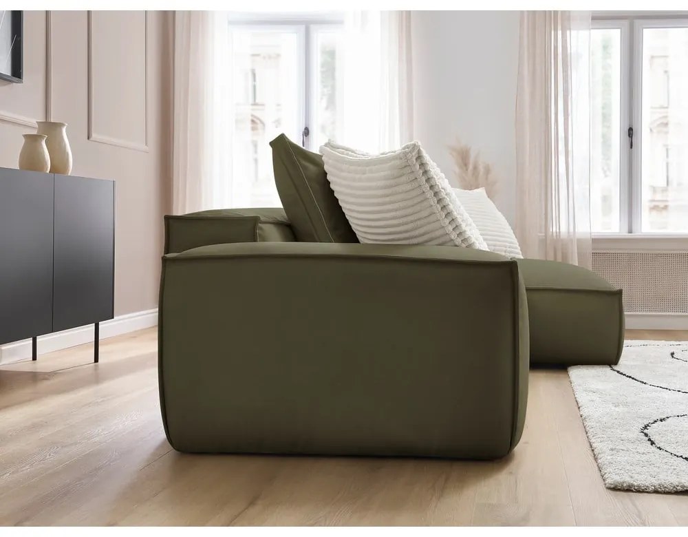 Зелен ъглов диван от изкуствена кожа (променлив) Boheme – Bobochic Paris