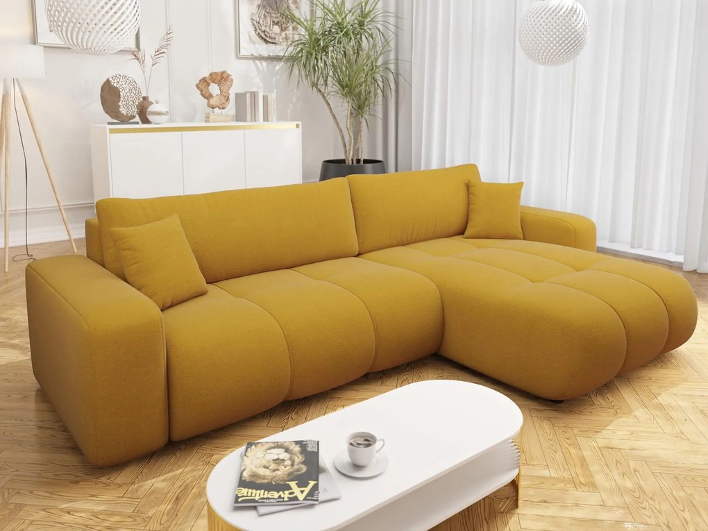 Ъглов диван Furyn L Maxi-Горчица
