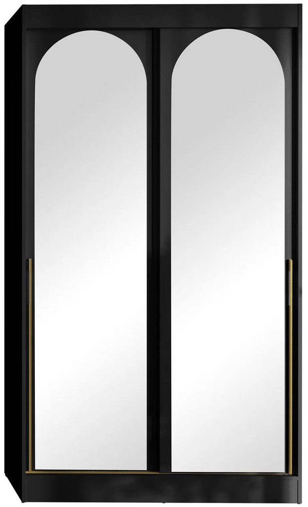 Гардероб Модин плъзгащ-черен-дължина: 120 см