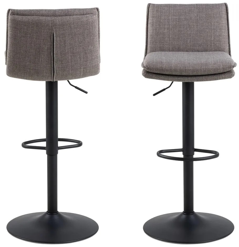 Сиви въртящи се бар столове в комплект от 2 броя 107 см Flynn - Actona