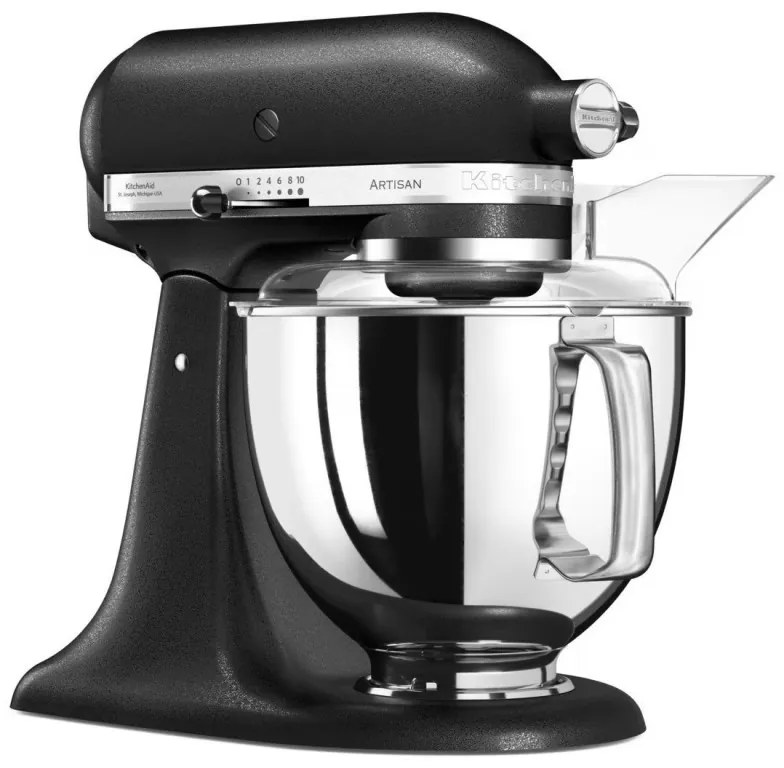 Планетарен миксер KitchenAid Artisan Elegance 5KSM175PSEBK, 300 W, 4.8 л, Direct drive, 10 скорости, Черен мат