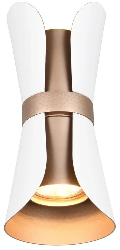 Бяло-бронзова стенна лампа Coat – Trio