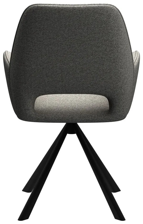 Тъмносив трапезен стол с подлакътници Graham – Actona