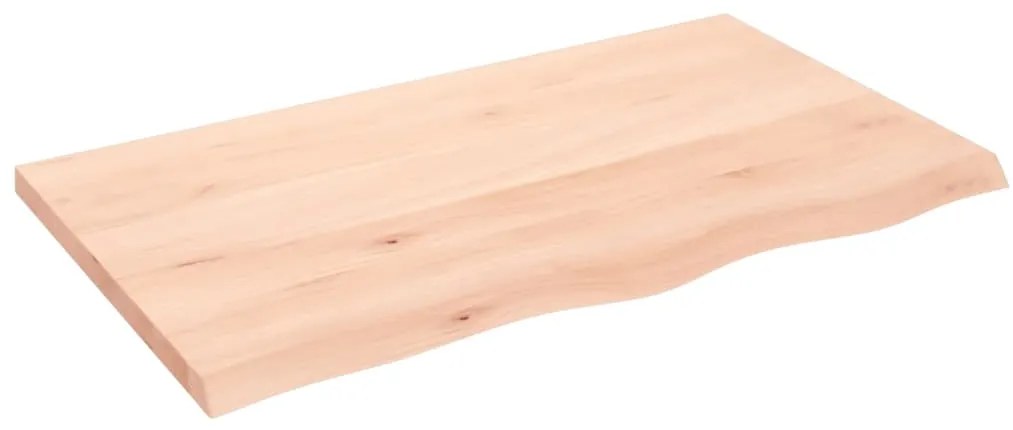 3156306 vidaXL Плот за маса, 100x60x(2-4) см, необработен масивен дъб