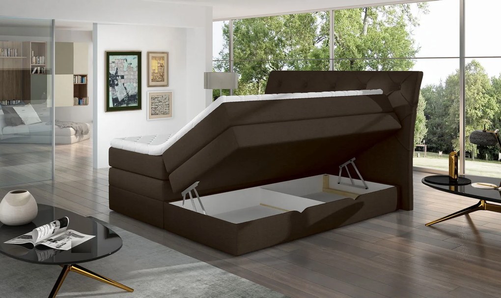 Тапицирано легло Lorane-Kafe-140 x 200