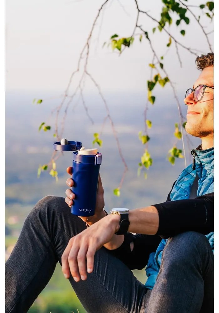 Тъмносиня термочаша за пътуване , 400 ml Fuori - Vialli Design
