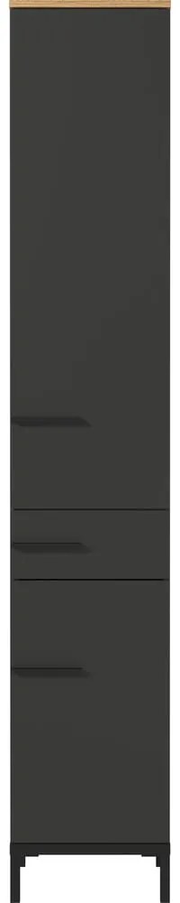 Тъмно сив висок шкаф за баня от дъб 34x34 cm Yonkers - Germania