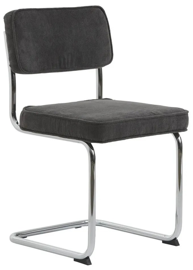 Сив велурен трапезен стол Rupert – Unique Furniture