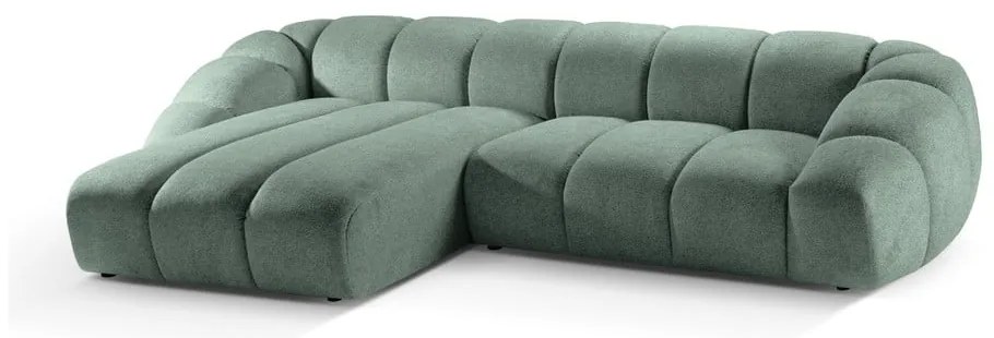 Светлозелен ъглов диван (ляв ъгъл) Diana – Micadoni