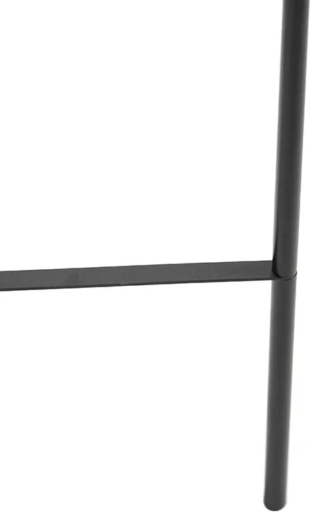 Интелигентна подова лампа черна с WiFi A60 опушено стъкло - Bliss