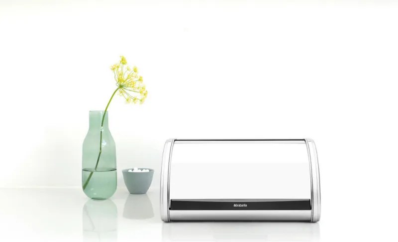 Кутия за хляб Brabantia Roll Top 646888, 11 л, 31.6x26.5 см, Специална структура, Инокс