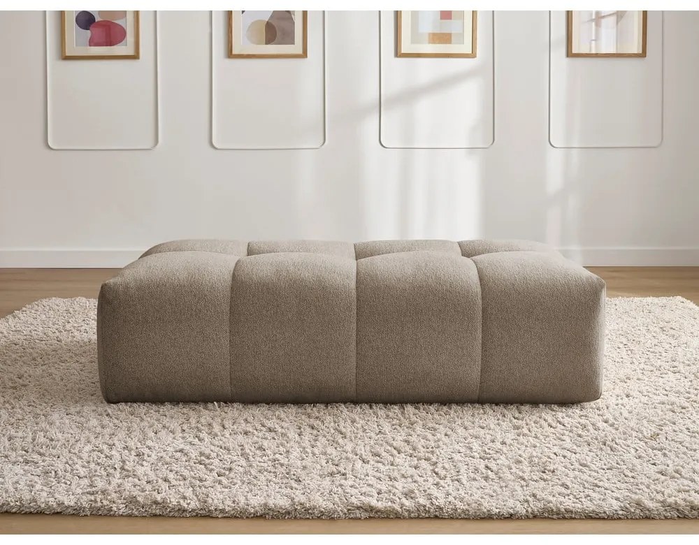 Кафяво-сива шенилова табуретка Everest – Bobochic Paris