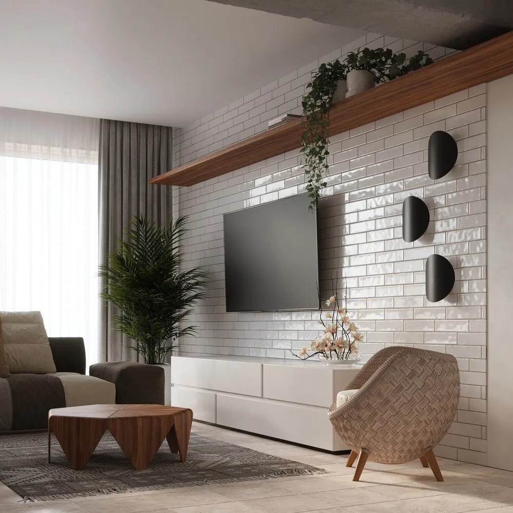 Черна стенна лампа Junker - Sollux