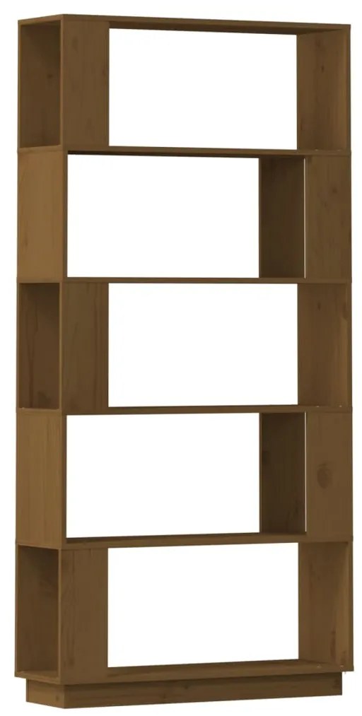 814067 vidaXL Библиотека/разделител за стая меденокафява 80x25x163,5 см бор