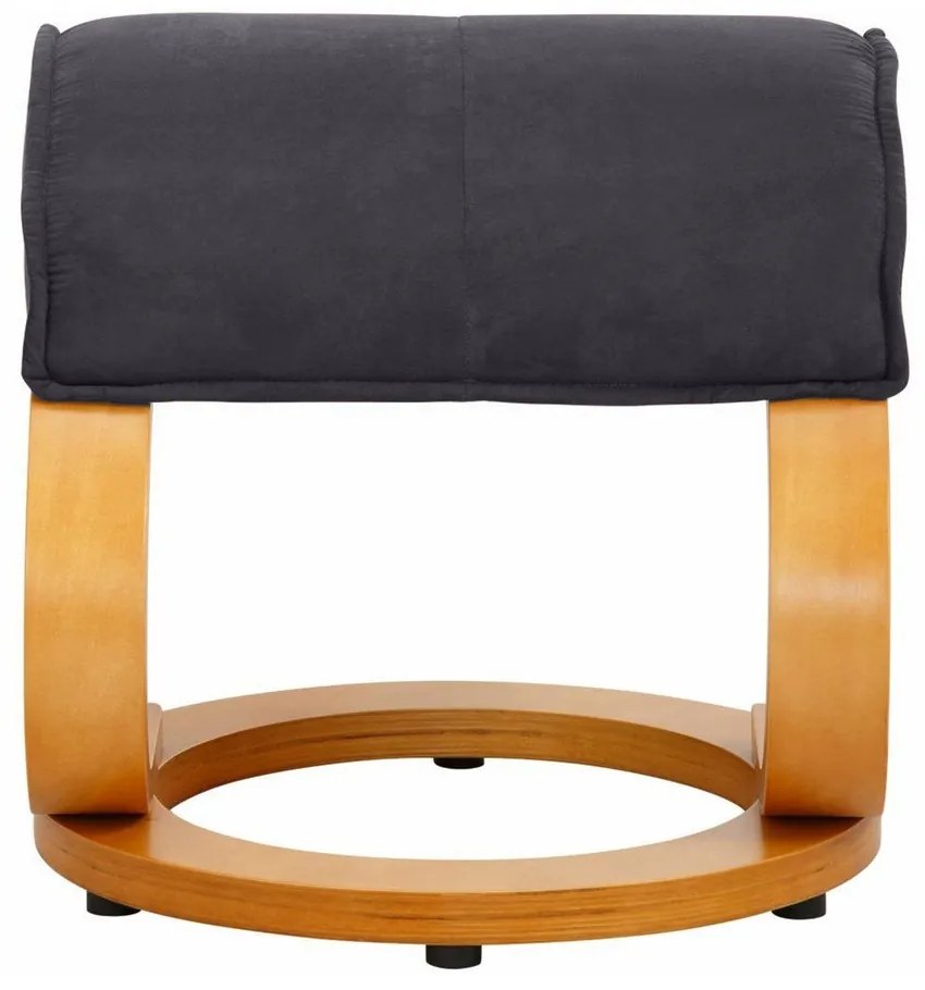 Комплект от сив фотьойл и табуретка за крака с текстилно покритие Rika Paprika - Støraa