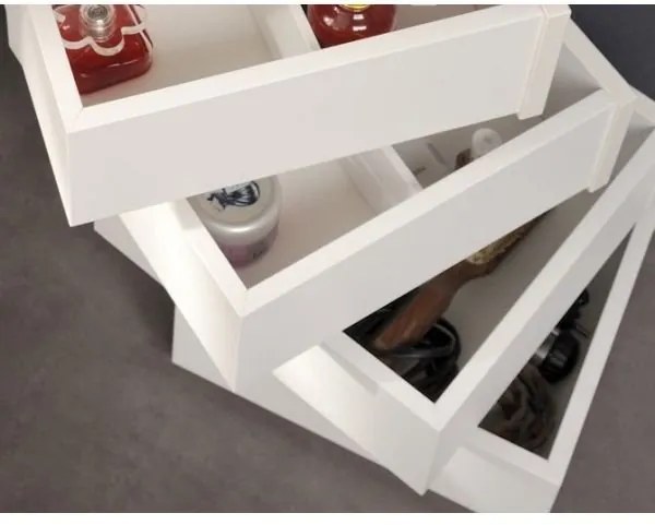 Ъглова Тоалетна масичка Beauty с огледало-Fusiko-White