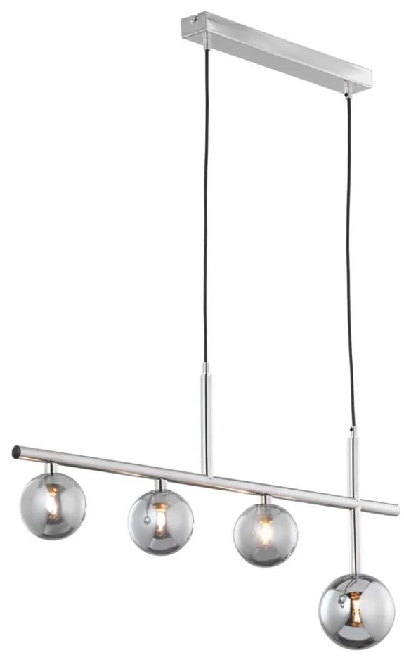 Jupiter 1902 - Полилей на кабел NEPTUN 4xG9/14W/230V матов хром/опушено сиво