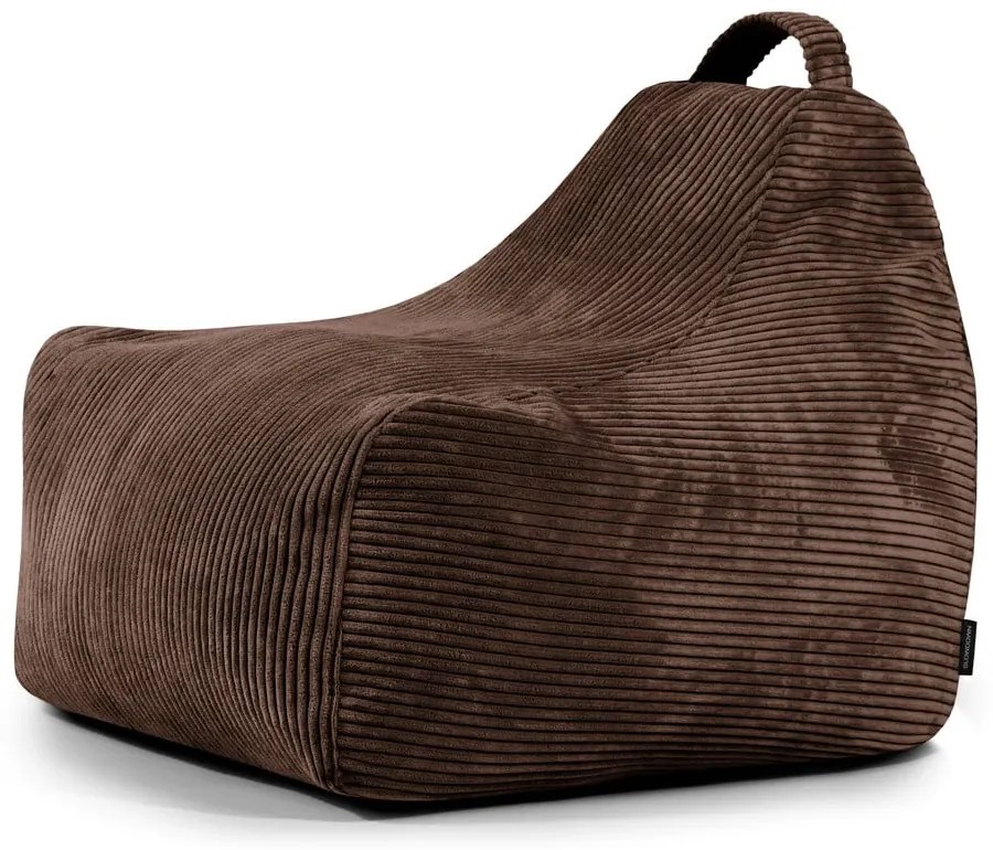 Тъмнокафяв детски пуф от рипсено кадифе Game Amuse – SLOWDOWN