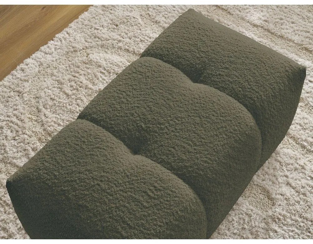 Табуретка от букле в цвят каки Roxelane – Bobochic Paris