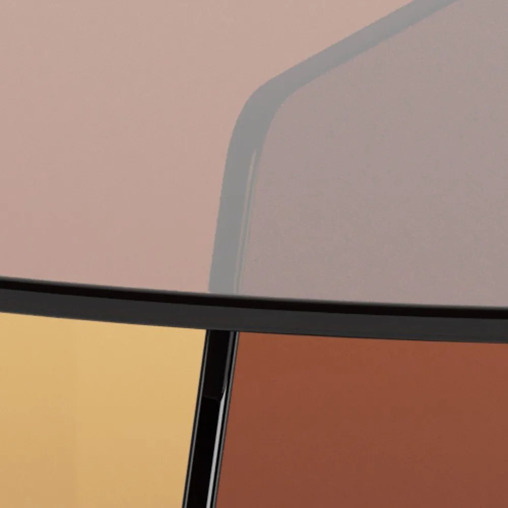 Кафява стъклена кръгла масичка за кафе ø 80 cm Samos – Actona