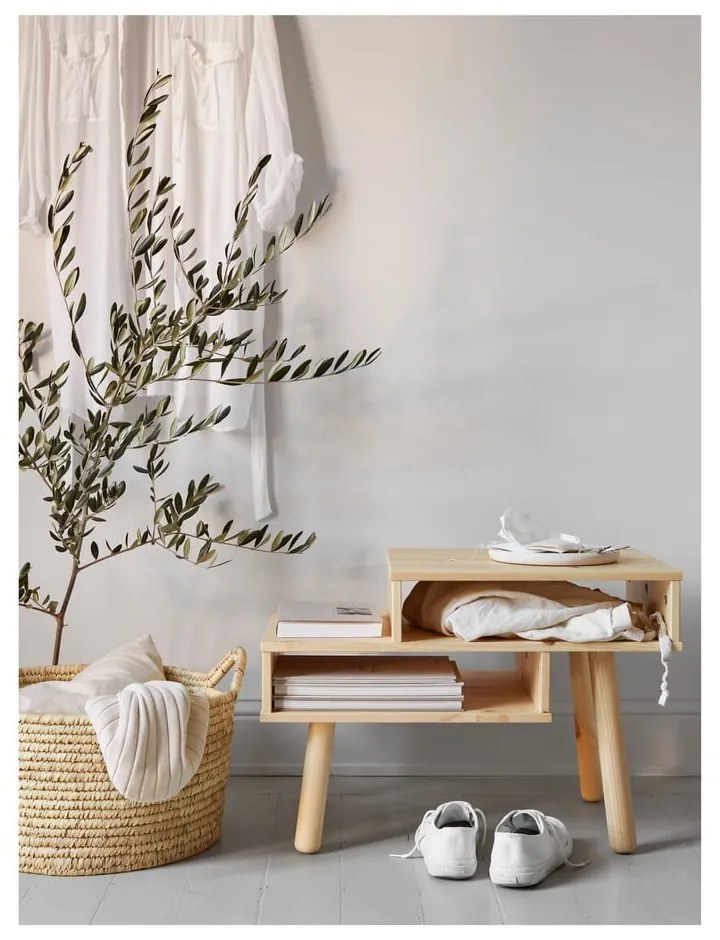 Масичка за кафе от борова дървесина в естествен цвят Hako - Karup Design