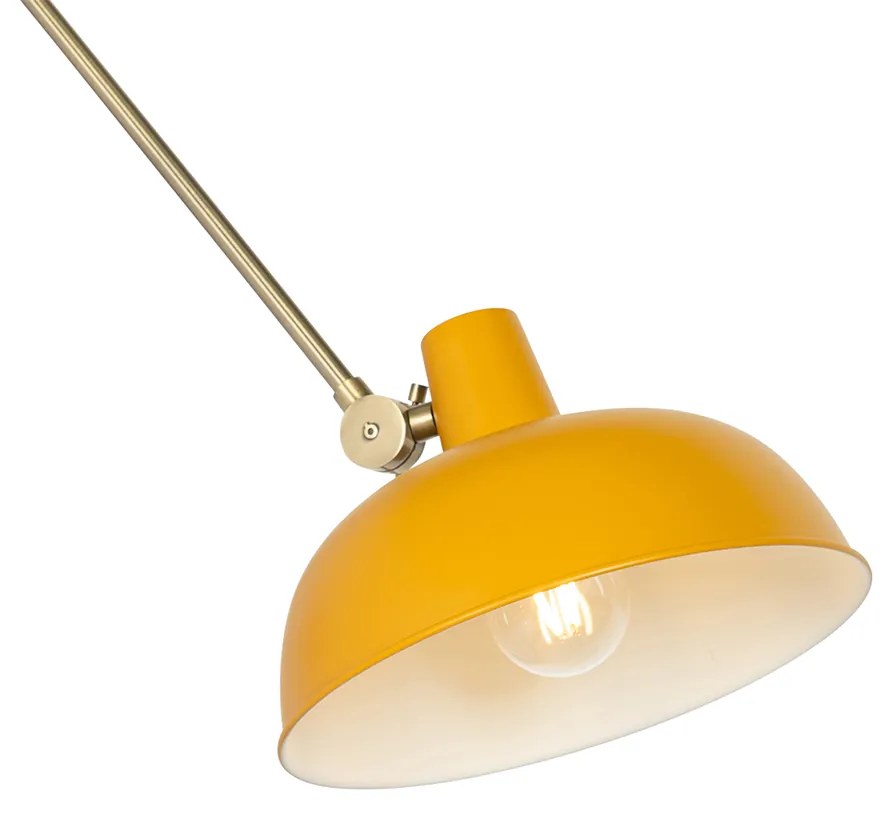 Смарт стенна лампа жълта с бронз вкл. Wifi P45 - Milou