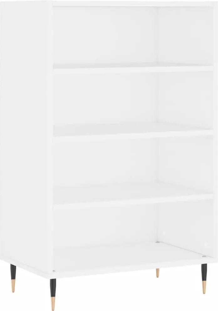 827220 vidaXL Висок шкаф, бял, 57x35x90 см, инженерно дърво