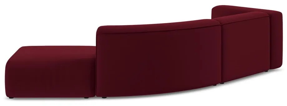 Бордо кадифен шезлонг (десен ъгъл) Ekahi – Makamii
