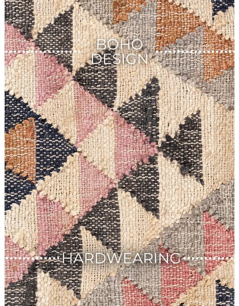 Сива ръчно изработена ютена пътека 80x200 cm Roya Parsa – Elle Decoration